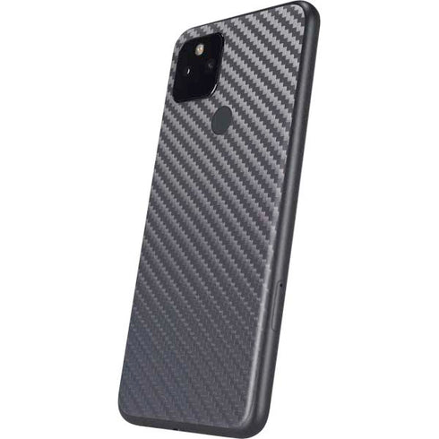 Silver Carbon Fiber Specialty Texture Material Google Pixel 4a 5G Skin